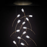 Prisma Brass 14 Light Tulip Round Suspension by Slamp