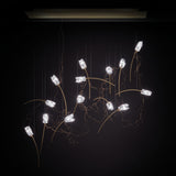 Prisma/Brass 14 Light Tulip Linear Suspension by Slamp