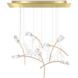 Prisma/Brass 7 Light Tulip Linear Suspension by Slamp