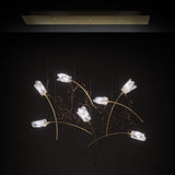 Prisma/Brass 7 Light Tulip Linear Suspension by Slamp