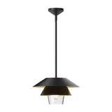 Tetsu Pendant by Alora Mood - Small, Matte Black/Clear Glass