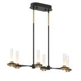 Torcia 6 Light Chandelier By Eurofase - Black Large