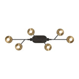 Torcia 6 Light Chandelier By Eurofase - Black Large Bottom View