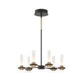 Torcia 6 Light Chandelier By Eurofase - Black Small