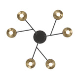 Torcia 6 Light Chandelier By Eurofase - Black Small Bottom View