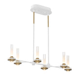 Torcia 6 Light Chandelier By Eurofase - White Large