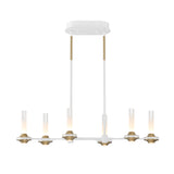 Torcia 6 Light Chandelier By Eurofase - White Large