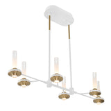 Torcia 6 Light Chandelier By Eurofase - White Large Side View