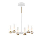 Torcia 6 Light Chandelier By Eurofase - White Small