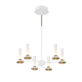 Torcia 6 Light Chandelier By Eurofase - White Small