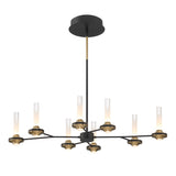 Torcia 8 Light Chandelier By Eurofase - Black