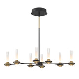 Torcia 8 Light Chandelier By Eurofase - Black