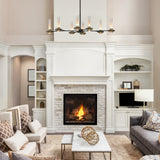 Torcia 8 Light Chandelier By Eurofase - Hanging in Living Room