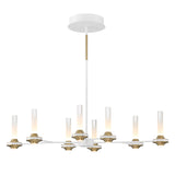 Torcia 8 Light Chandelier By Eurofase - White