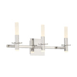 Torna Vanity Light By Eurofase - Three Light Nickel Side View