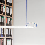 Tubular Suspension By Ingo Maurer, Color: Blue
