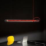 Tubular Suspension By Ingo Maurer, Color: Red
