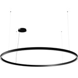 Large Matt Black Zirkol C Round Suspension by Nemo