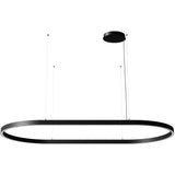 Small Matt Black Zirkol O Oval Suspension by Nemo