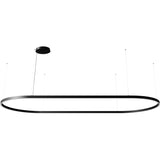 Medium Matt Black Zirkol O Oval Suspension by Nemo