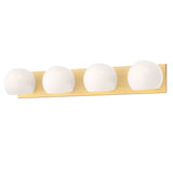 Willow Vanity Light By Alora - 4 Lights Brushed Gold Color with Opal Matte Glass