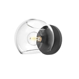 Willow Vanity Light By Alora - 1 Light Matte Black Color with Clear Glass