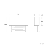 Vander Wide Wall Lamp - Dimensions