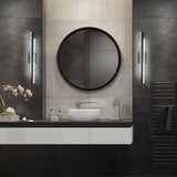 Black Small Tandem Bath Bar in Bathroom