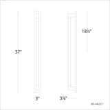 Barre Bath Bar 37" - Dimensions