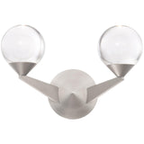 Satin Nickel 2 Light Double Bubble Wall Lamp by Modern Forms