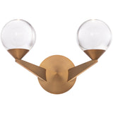 Aged Brass 3 Light Double Bubble Wall Lamp by Modern Forms