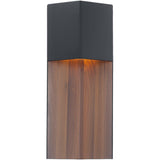 Black/Dark Walnut Small Dusk Outdoor Wall Sconce by Modern Forms