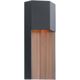 Black/Dark Walnut Small Dusk Outdoor Wall Sconce by Modern Forms