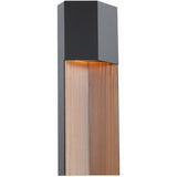 Black/Dark Walnut Large Dusk Outdoor Wall Sconce by Modern Forms