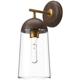 Aged Gold/Walnut 1 Light Emil Wall Sconce by Alora