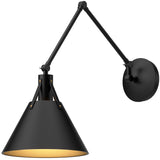 Matte Black Archer Wall Lamp by Alora