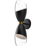Matte Black 2 Light Capri Wall Sconce by Alora