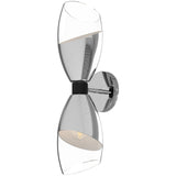 Chrome 2 Light Capri Wall Sconce by Alora