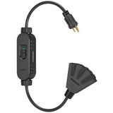 Black Smart Outdoor Switch with GFCI-WIFI