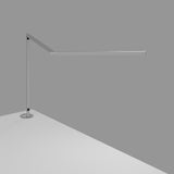 Z Bar Table Lamp Gen 4, Finish: Matte Silver, Grommet Mount