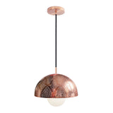 Copper Zana Metal Dome-shaped Shade Suspension by Dounia Home