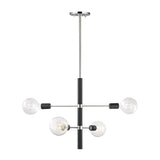 Astrid Chandelier by Mitzi, Finish: Aged Brass/Black-Mitzi, Polished Nickel/Black-Mitzi, Number of Lights: 4, 8, 12, | Casa Di Luce Lighting