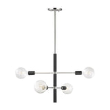 Astrid Chandelier by Mitzi, Finish: Aged Brass/Black-Mitzi, Polished Nickel/Black-Mitzi, Number of Lights: 4, 8, 12, | Casa Di Luce Lighting
