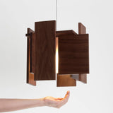 Abeo LED Pendant by Cerno, Color Temperature: 2700K, 3500K, Wood Color: Walnut Dark Stained-Cerno, Walnut-LZF, | Casa Di Luce Lighting