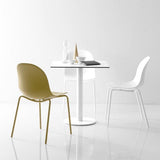 Academy CB-1663 Metal and Plastic Dining Chair by Calligaris by CDL (Casa Di Luce Collection), Seat Color: Matt Grey, Matt Nougat, Matt Optic White, Matt Taupe, Frame Finish: Matt Grey, Matt Nougat, Matt Optic White, Matt Taupe, | Casa Di Luce LightingAcademy CB1663 Metal and Plastic Dining Chair, Set of 2 by Connubia