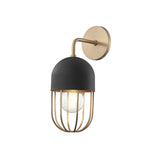 Haley Wall Sconce by Mitzi, Finish: Aged Brass/Black-Mitzi, Polished Nickel/Black-Mitzi, Polished Copper-Mitzi, , | Casa Di Luce Lighting