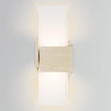 Acuo Wall Sconce by Cerno, Finish: White Washed Oak, Light Option: GU24, | Casa Di Luce Lighting
