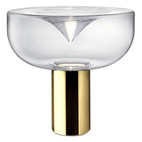 Aella T Table Lamp by Leucos, Color: Transparent, Finish: Gold, | Casa Di Luce Lighting