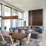 Aeris Linear Pendant by Cerno, Color: Walnut, Dark Stained Walnut - Cerno, Finish: Aluminum Brushed, Black Anodized Aluminum-Cerno, Light Option: 2700K LED, 3500K LED | Casa Di Luce Lighting