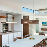 Aeris Linear Pendant by Cerno, Color: Walnut, Dark Stained Walnut - Cerno, Finish: Aluminum Brushed, Black Anodized Aluminum-Cerno, Light Option: 2700K LED, 3500K LED | Casa Di Luce Lighting